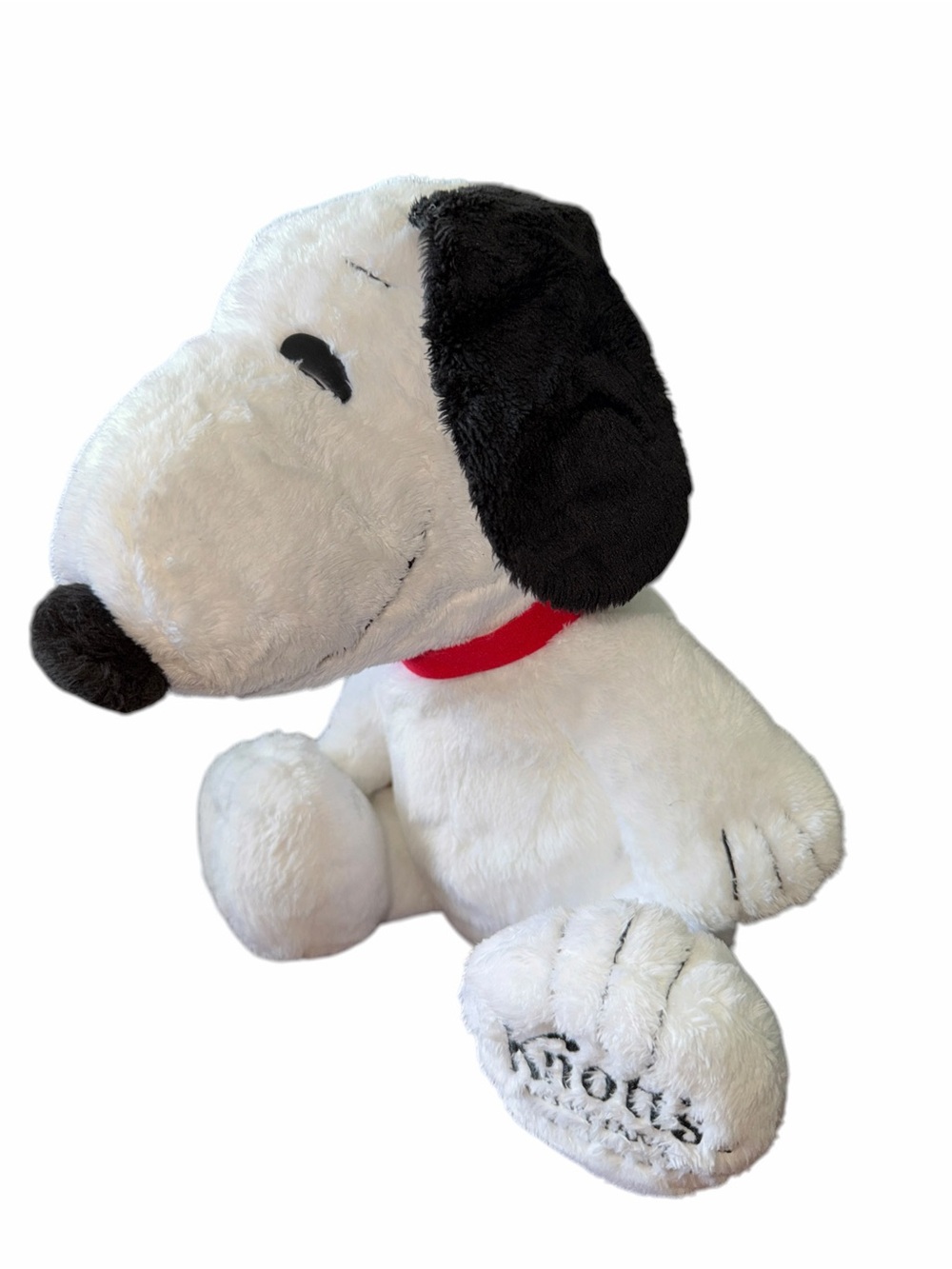 Rare Knott's Berry Fa Exclusive Sitting Snoopy Plush Logo Foot